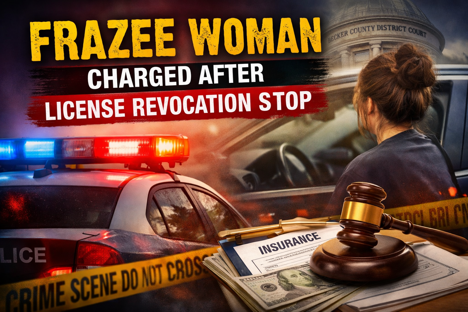 Frazee Woman Charged After Revoked License Stop