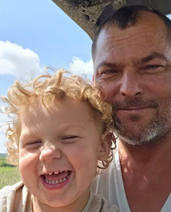 Gene Russell Bartnes, 45, and his son, Koltyn Wayne Bartnes, 3