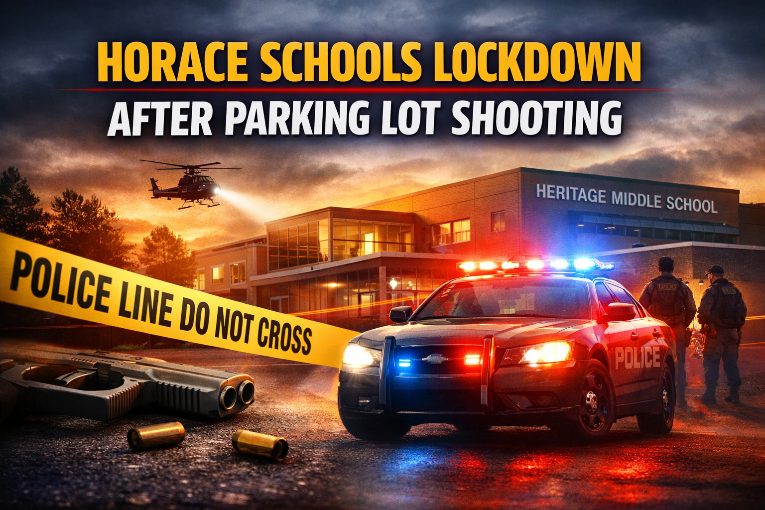 Horace Schools Locked Down After Parking Lot Shooting