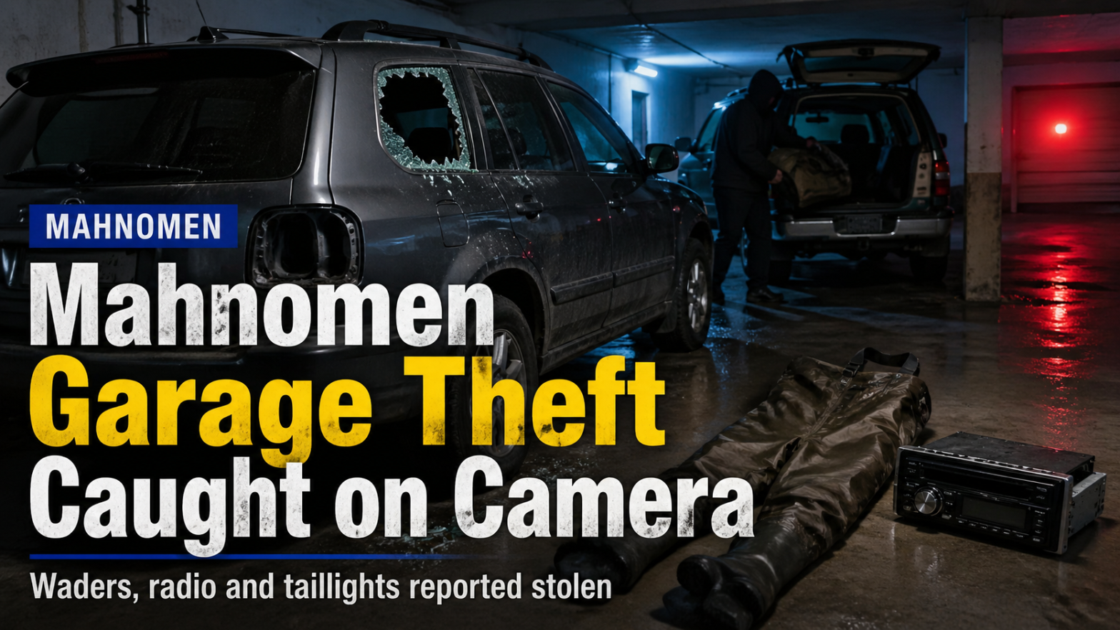 Mahnomen Garage Theft: Waders, Radio Taken