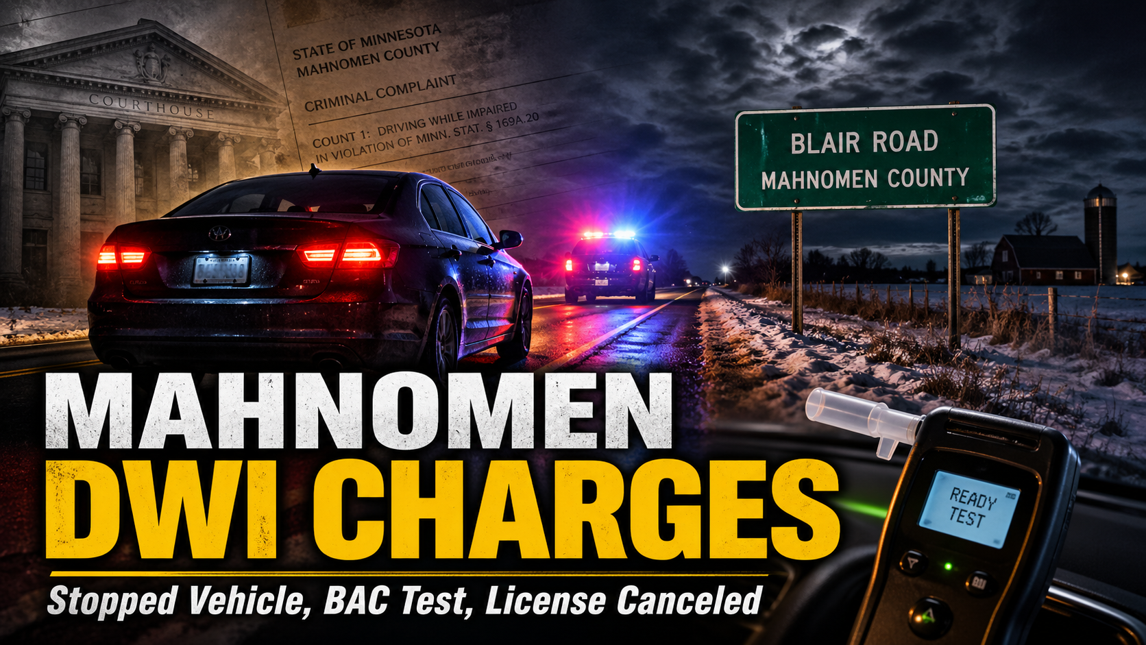Mahnomen Man Charged In Roadway DWI Case