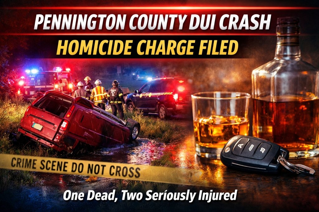 Pennington County DUI Crash Brings Homicide Charge This Week – TRF News