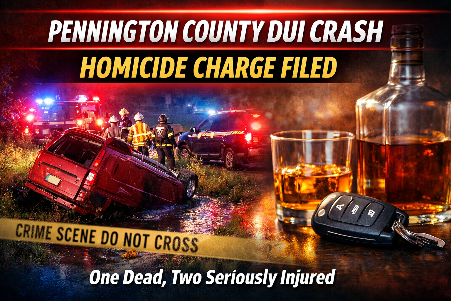 Pennington County DUI Crash Brings Homicide Charge This Week