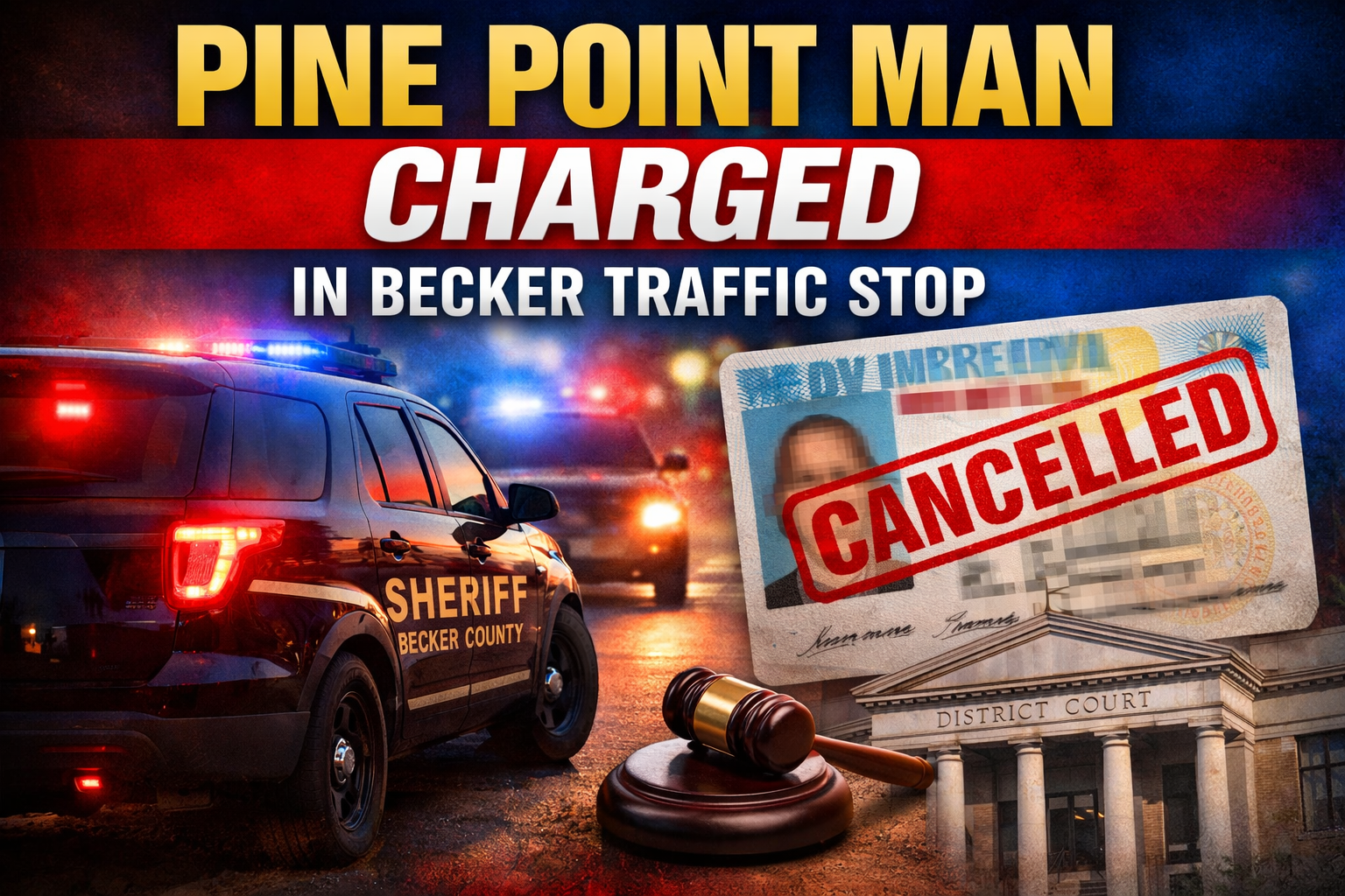 Pine Point Man Charged In Becker Traffic Stop