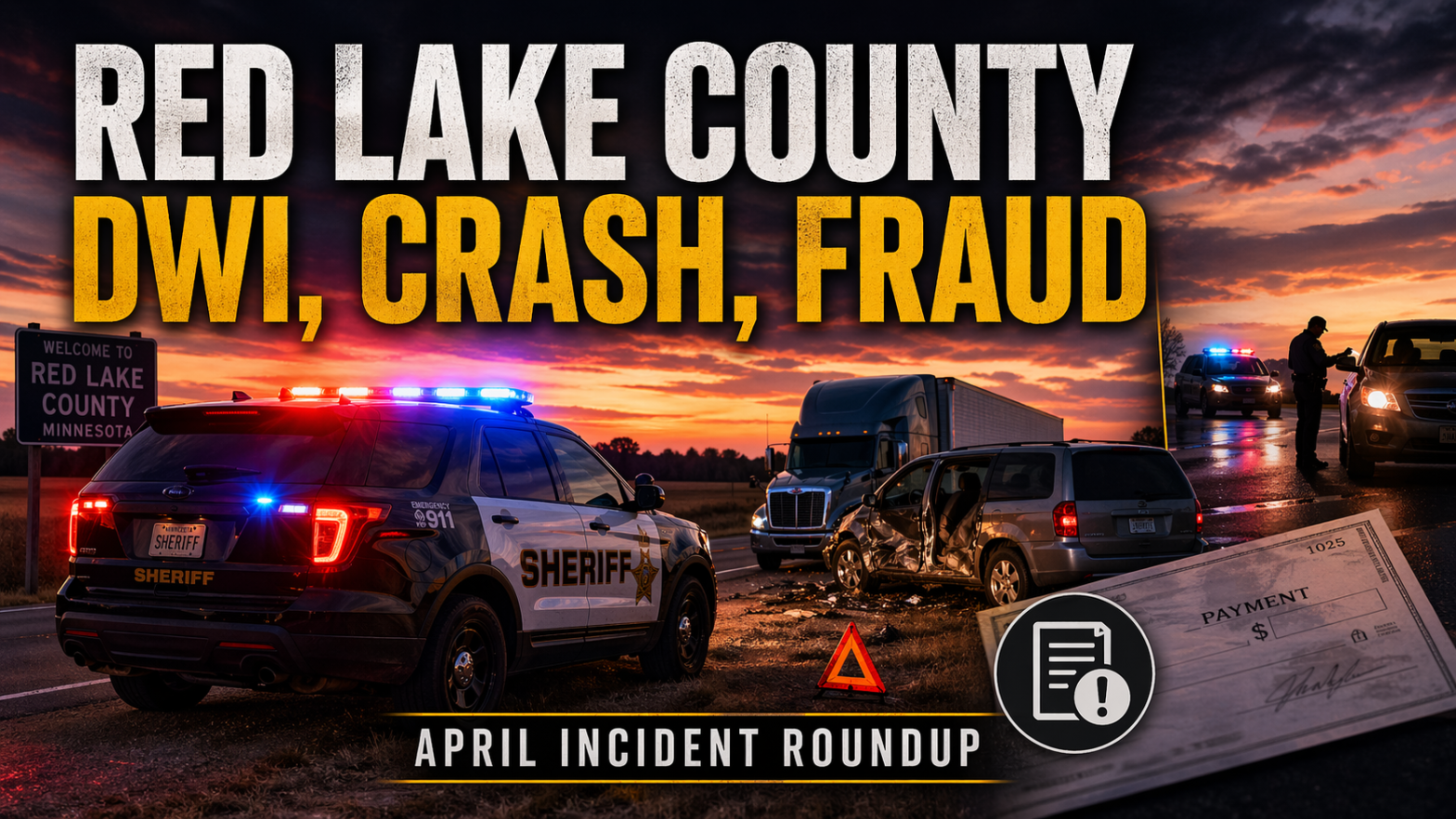 Red Lake County Blotter: DWI, Crash, Fraud