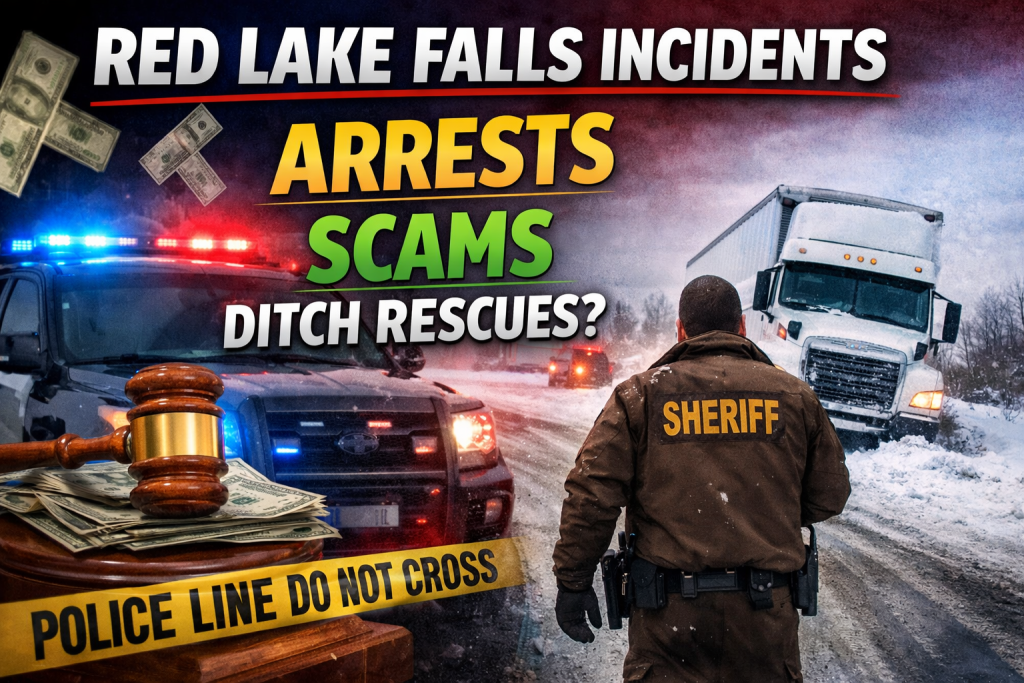 Red Lake Falls Arrest, Scams, Ditch Calls