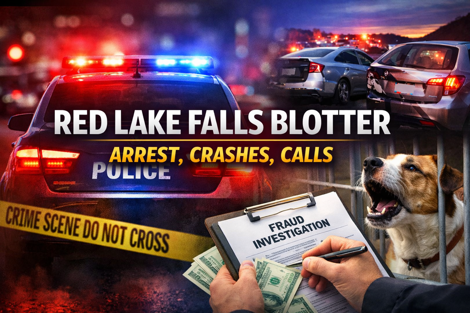 Red Lake Falls Blotter: Arrest, Crashes, Calls