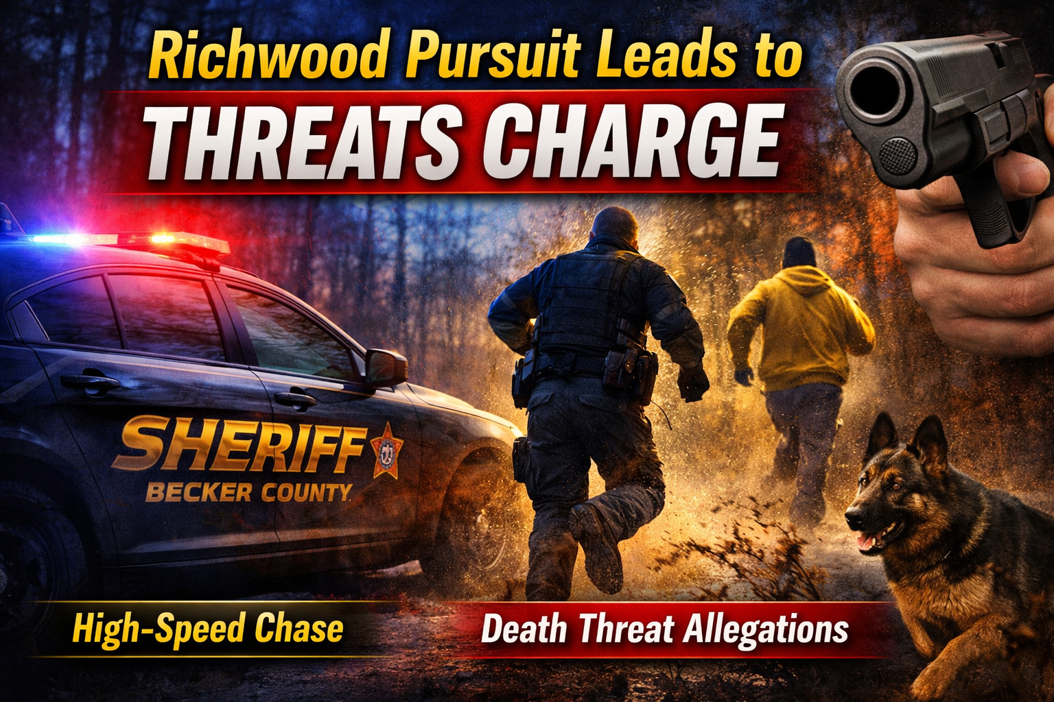 Richwood Pursuit Leads to Threats Charge