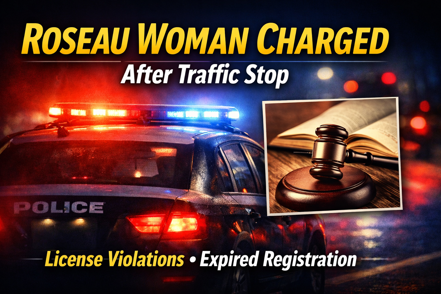 Roseau Woman Faces 3 Charges After Traffic Stop