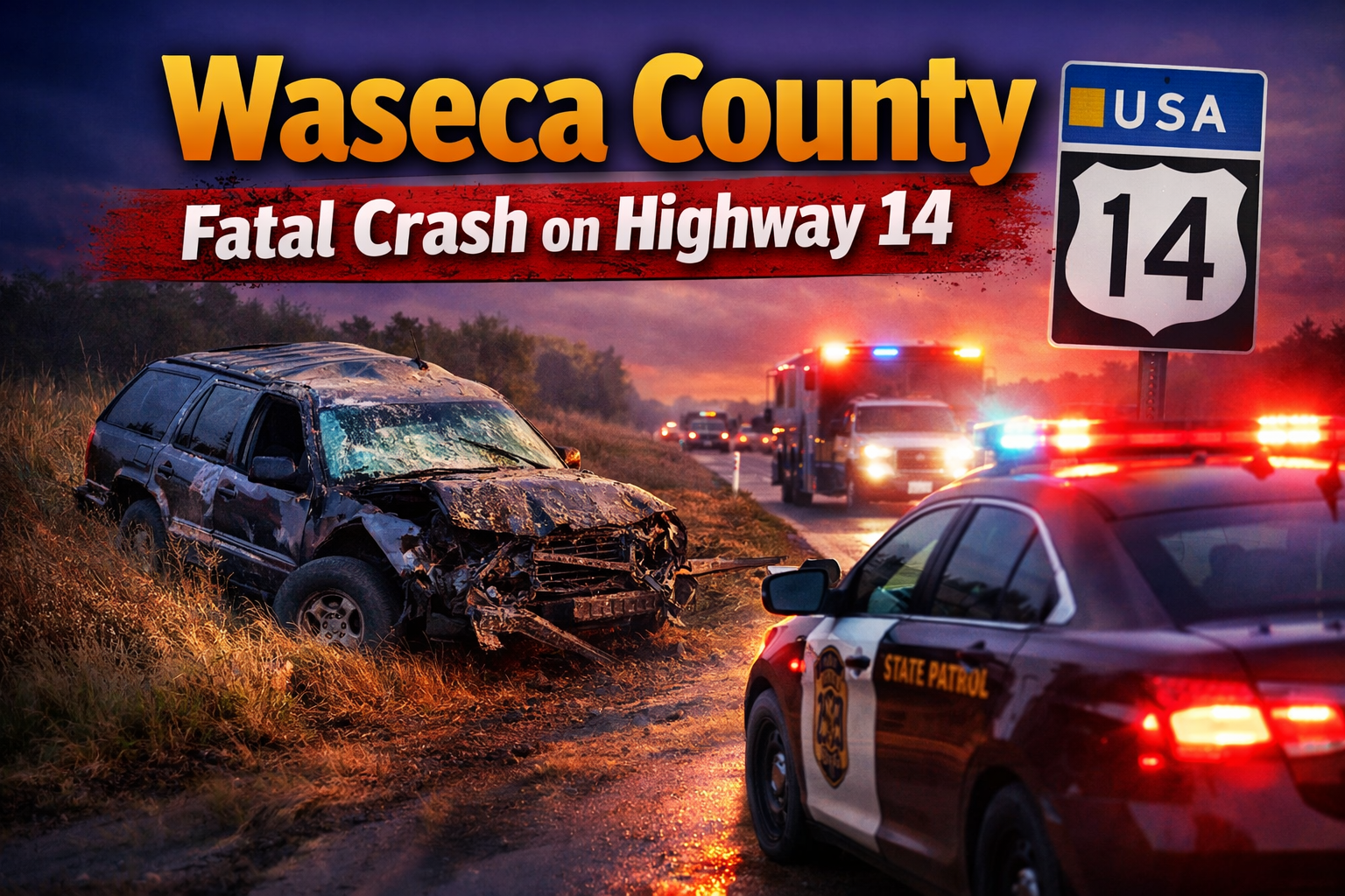 Waseca County Man Dies in Highway 14 Crash