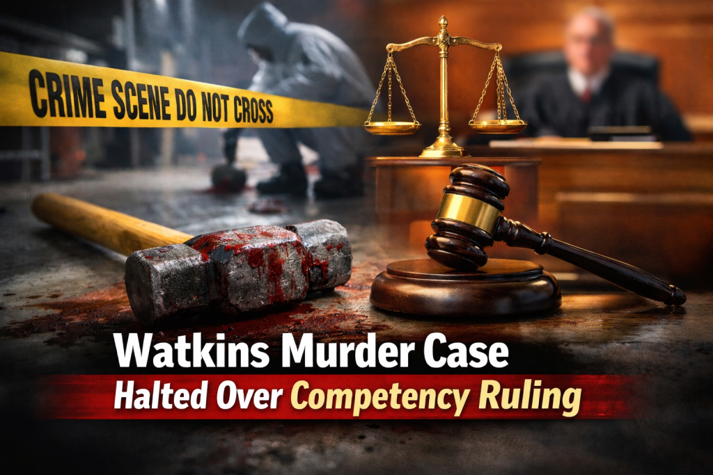 Watkins Murder Case Halted Over Competency Ruling