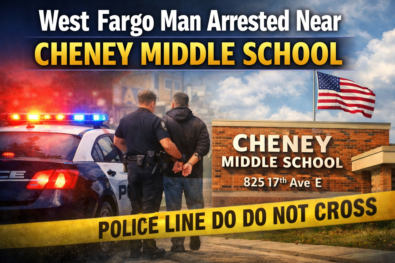 West Fargo Man Arrested Near Cheney Middle School
