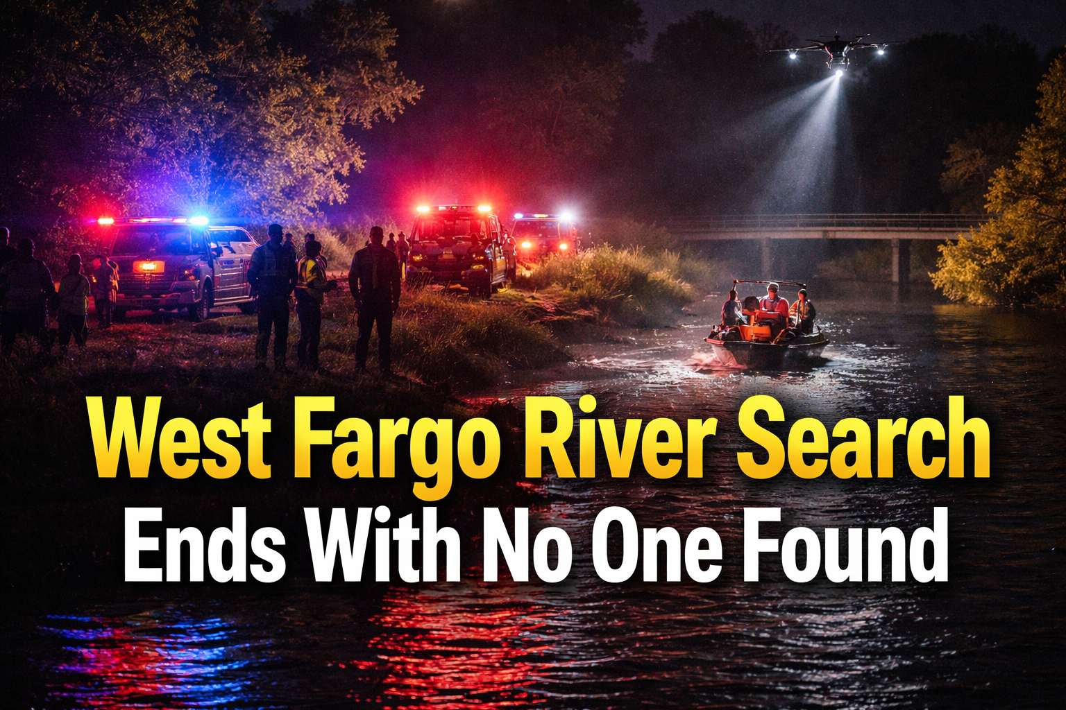 West Fargo River Search Ends With No One Found