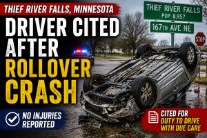 Brainerd Man Cited After Rollover Crash