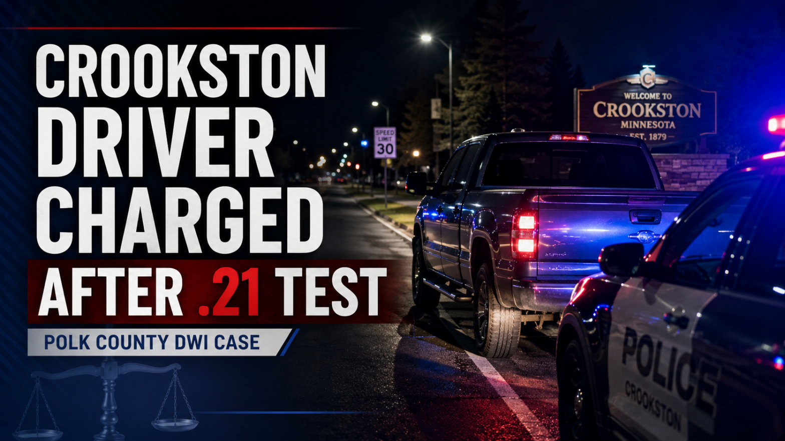 Crookston DWI Case: Driver Charged at .21 BAC