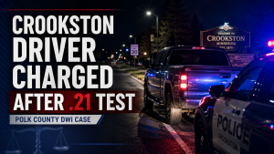 Crookston DWI Case: Driver Charged at .21 BAC