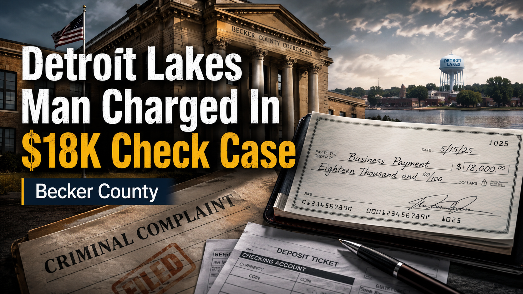 Detroit Lakes Man Charged In $18K Check Case