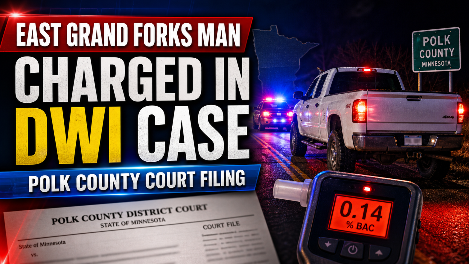 East Grand Forks Man Charged In DWI Case