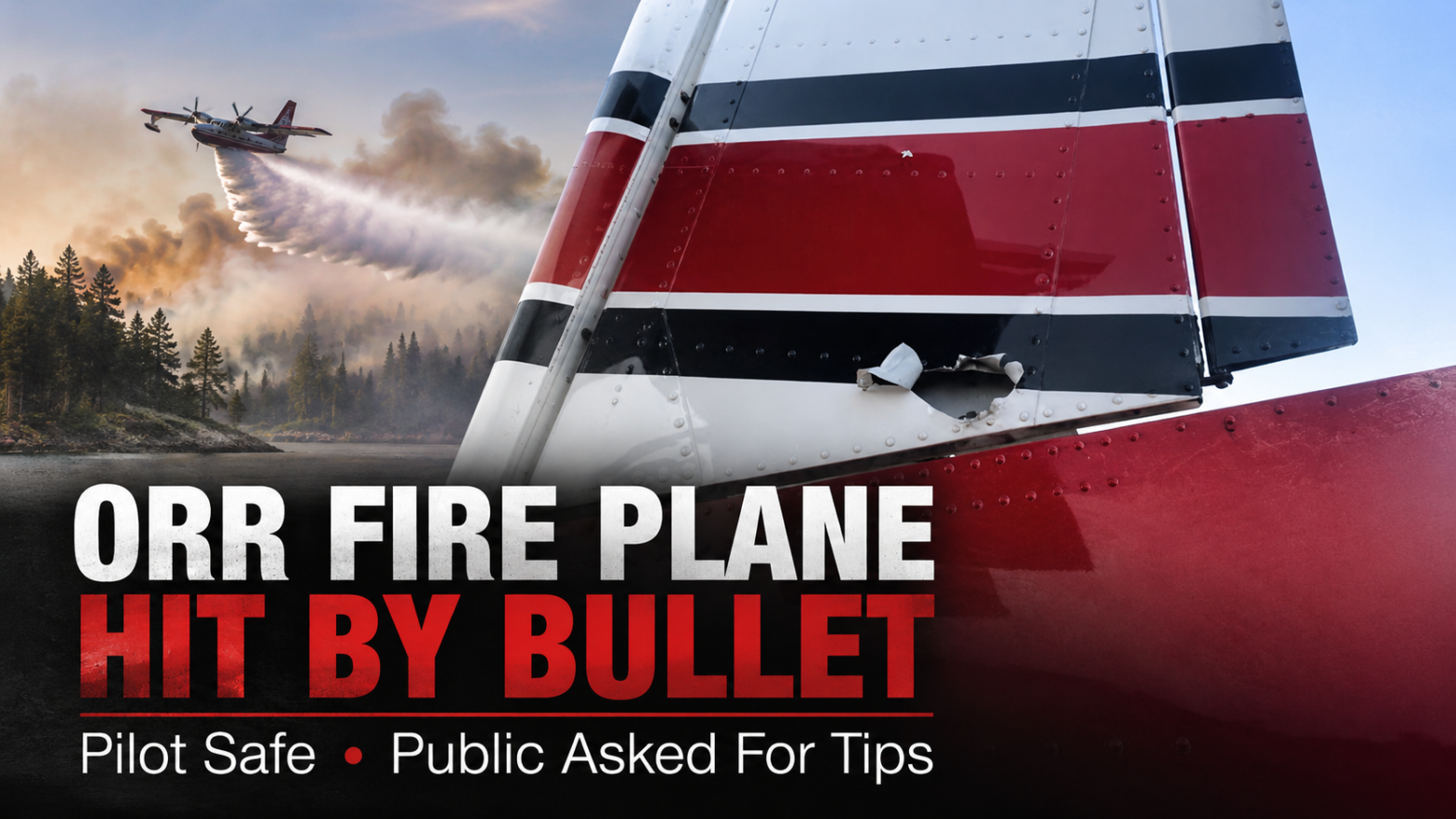 Fire Plane Hit By Bullet After Lake Run