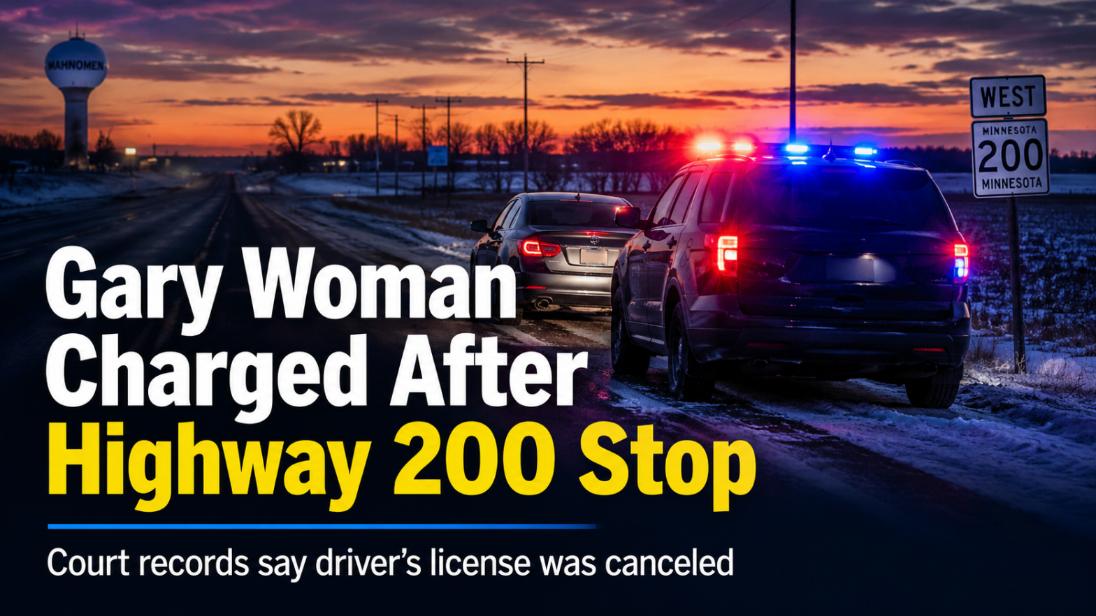 Gary Woman Charged After Mahnomen County Stop