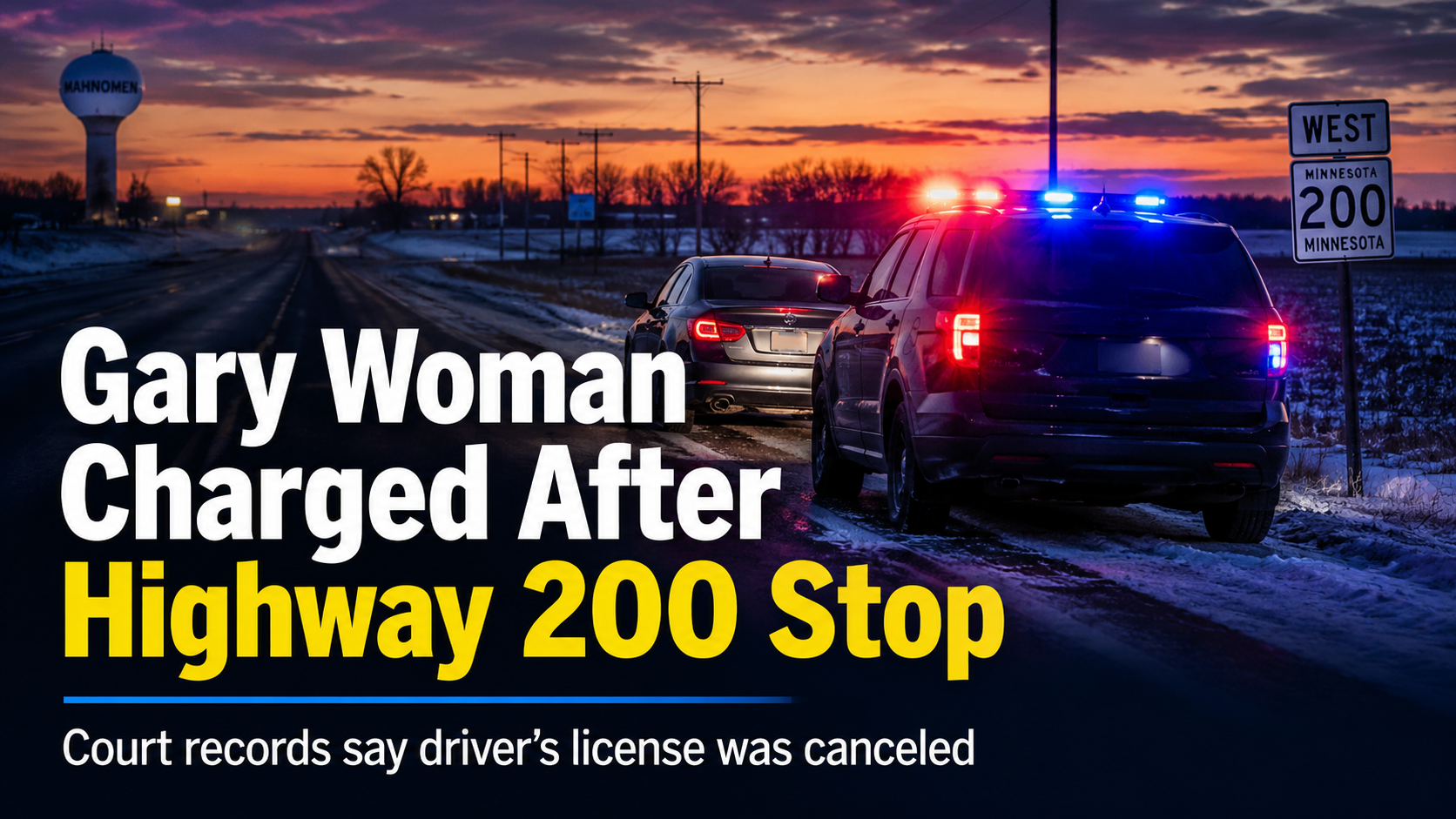 Gary Woman Charged After Mahnomen County Stop