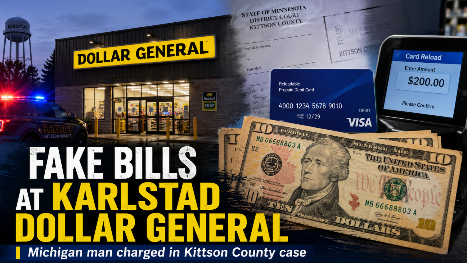 Karlstad Dollar General Counterfeit Case Filed