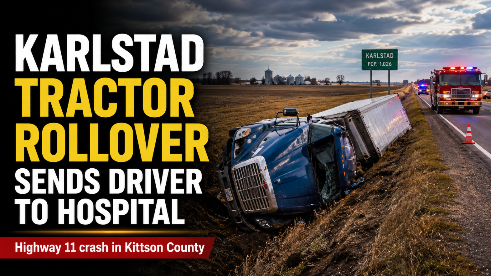Karlstad Tractor Rollover Injures Davenport Man