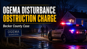 Ogema Disturbance Leads To Obstruction Charge
