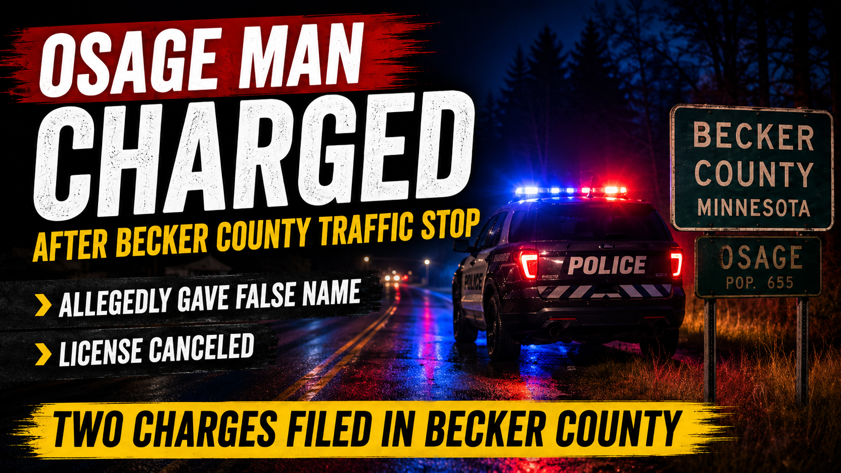 Osage Man Charged After Becker County Stop