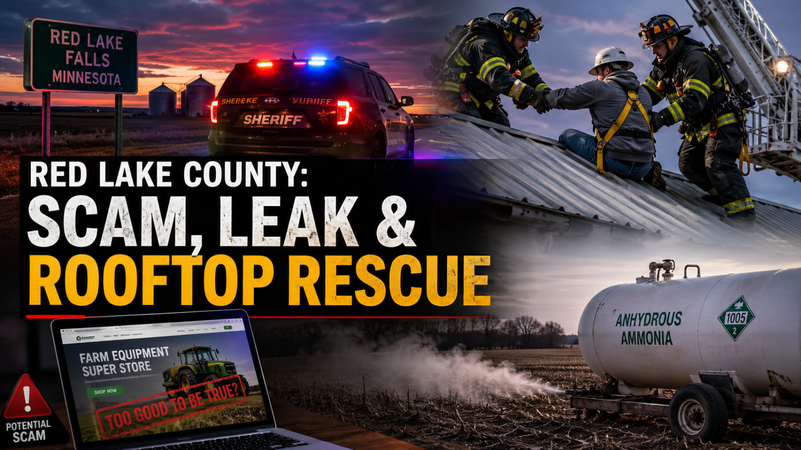 Red Lake County Reports Scam, Leak, Rescues