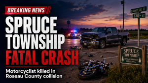 Roseau County Fatal Crash Kills Motorcyclist