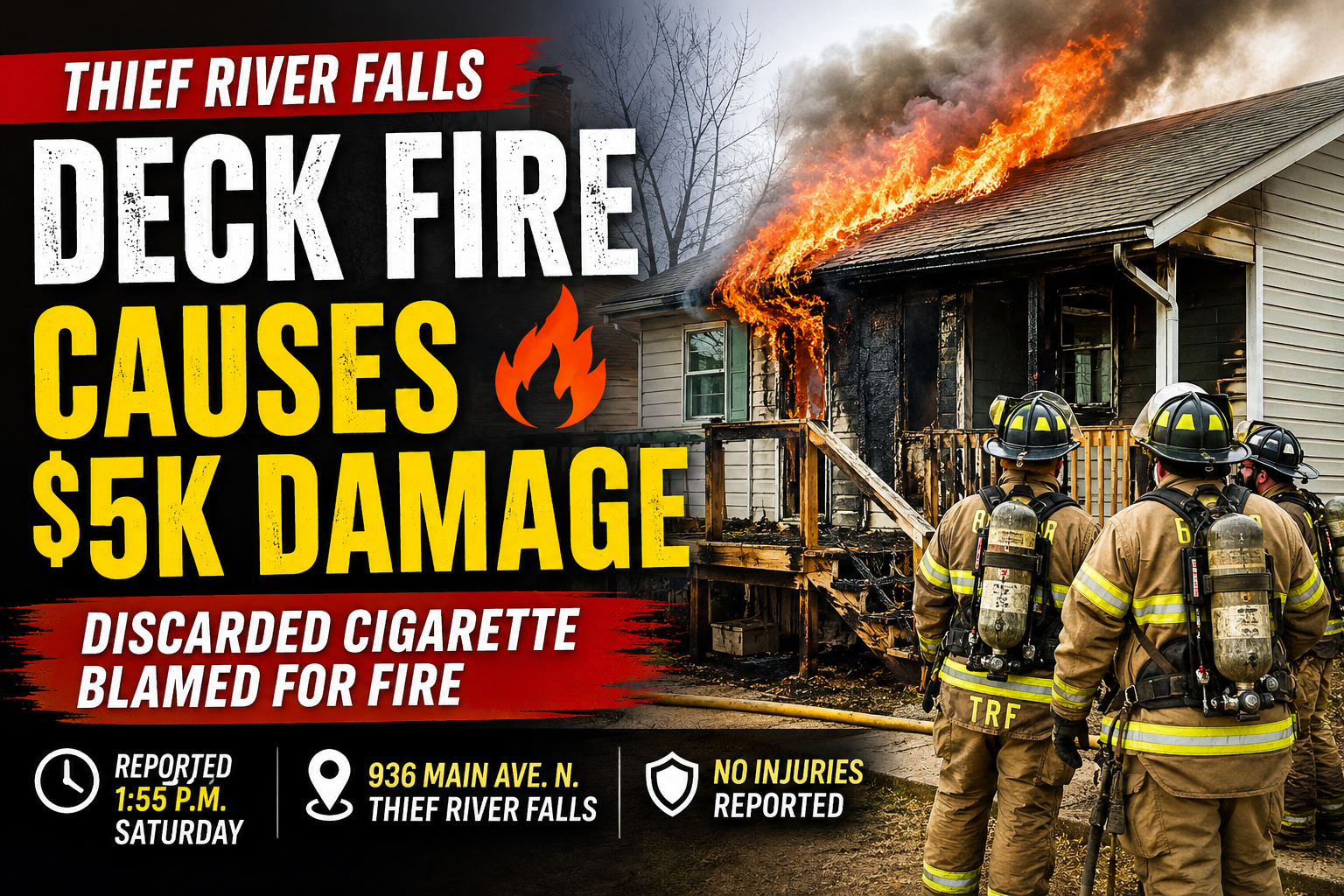Mugshot related to Thief River Falls deck fire