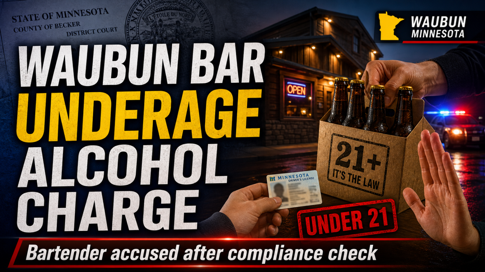 Waubun Bar Worker Charged In Underage Sale
