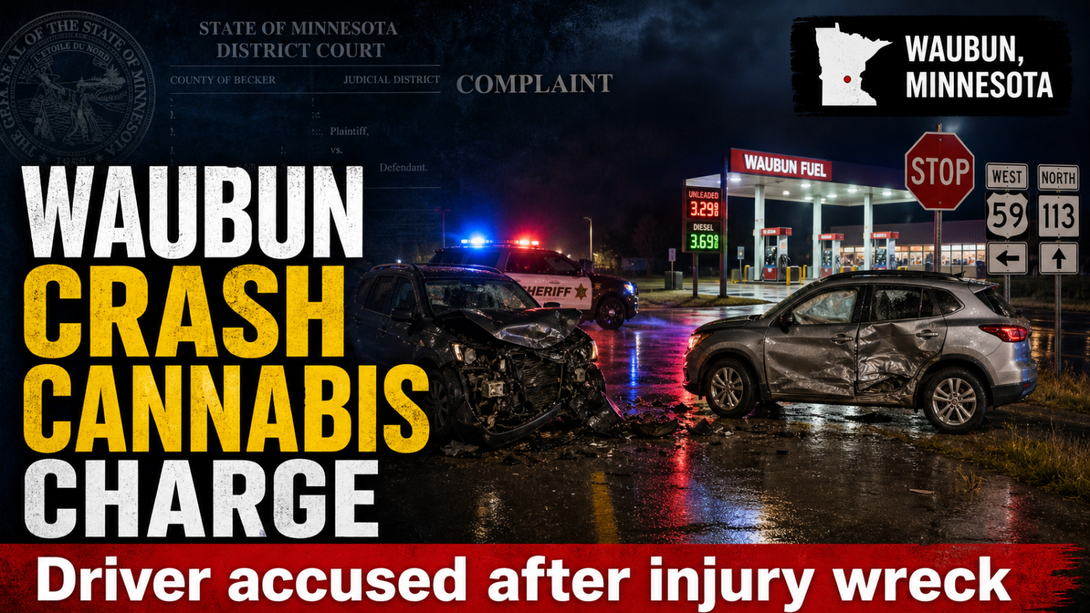 Waubun Man Charged In Cannabis Crash Case