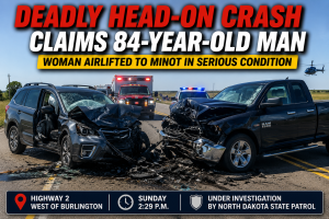 Burlington Head-On Crash Kills 84-Year-Old