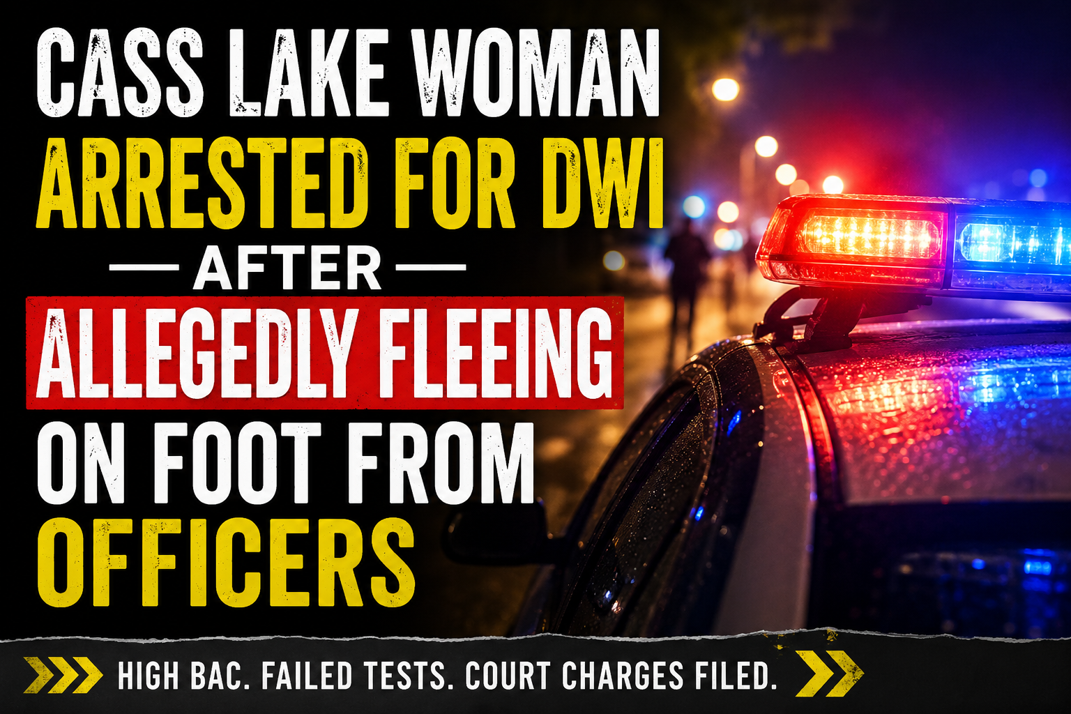 Cass Lake Woman Charged In DWI, Fleeing Case