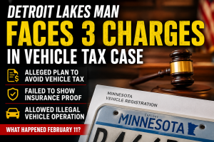 Detroit Lakes Man Charged In Vehicle Tax Case