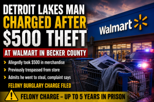 Detroit Lakes Man Charged In Walmart Burglary