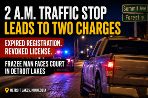 Detroit Lakes Stop Leads To Charges For Frazee Man