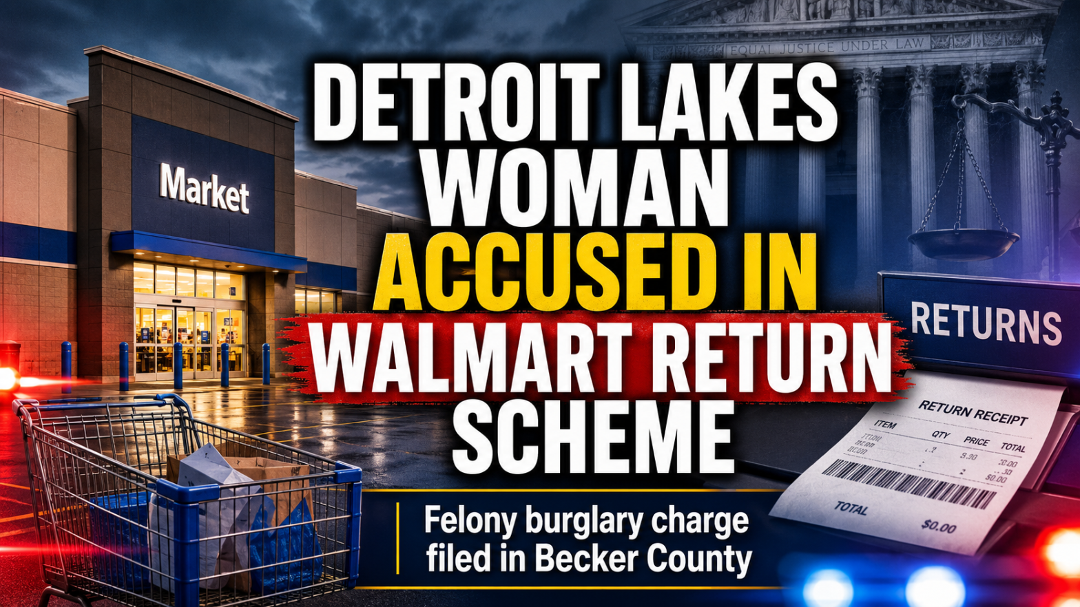 Detroit Lakes Woman Charged in Walmart Burglary