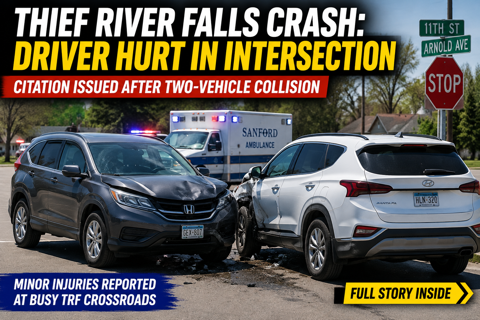 Driver Hurt in Thief River Falls Intersection Crash
