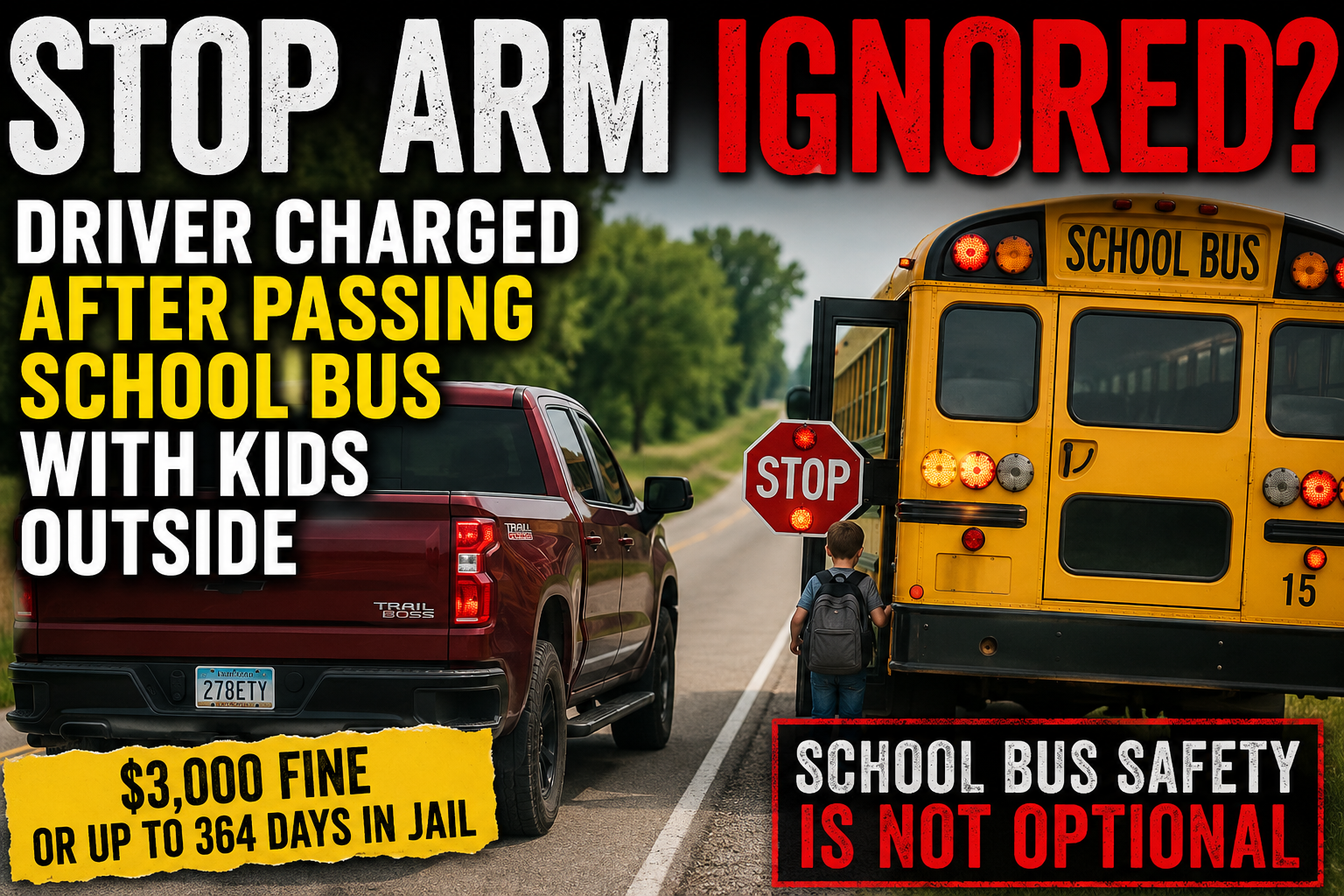 East Grand Forks Bus Stop-Arm Case Leads to Charge