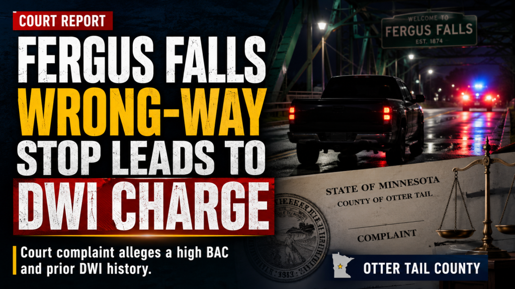 Fergus Falls Man Charged in High-BAC DWI Case