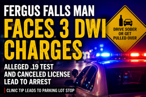Fergus Falls Man Faces DWI Charges After .19 Test