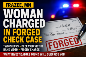 Frazee Woman Charged In Forged Check Case