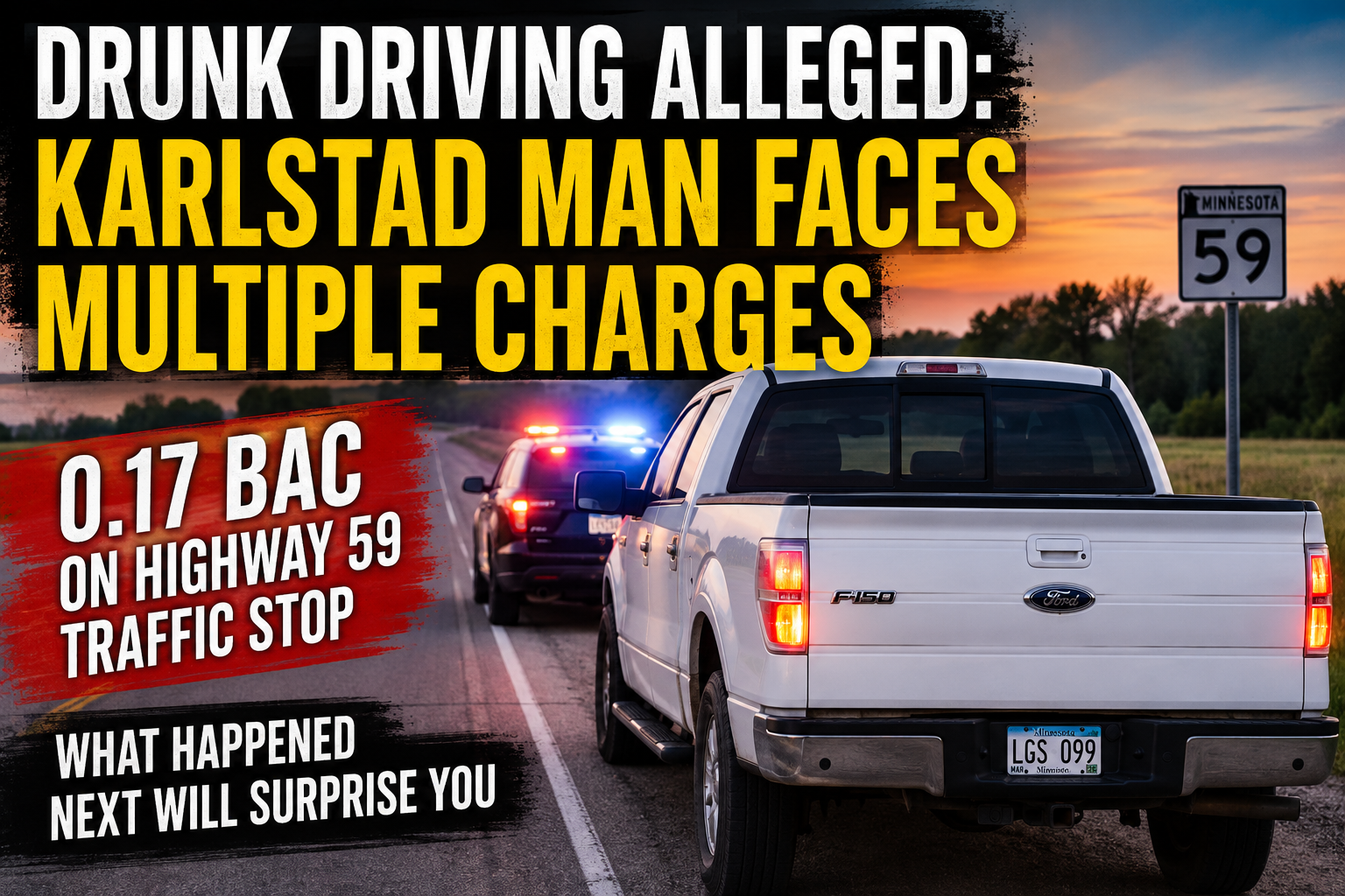 Karlstad Man Charged In Highway 59 DWI Case