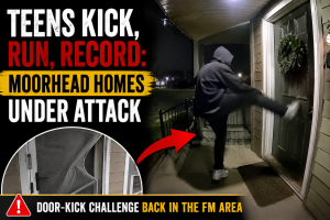 Moorhead Door-Kick Trend Caught On Camera