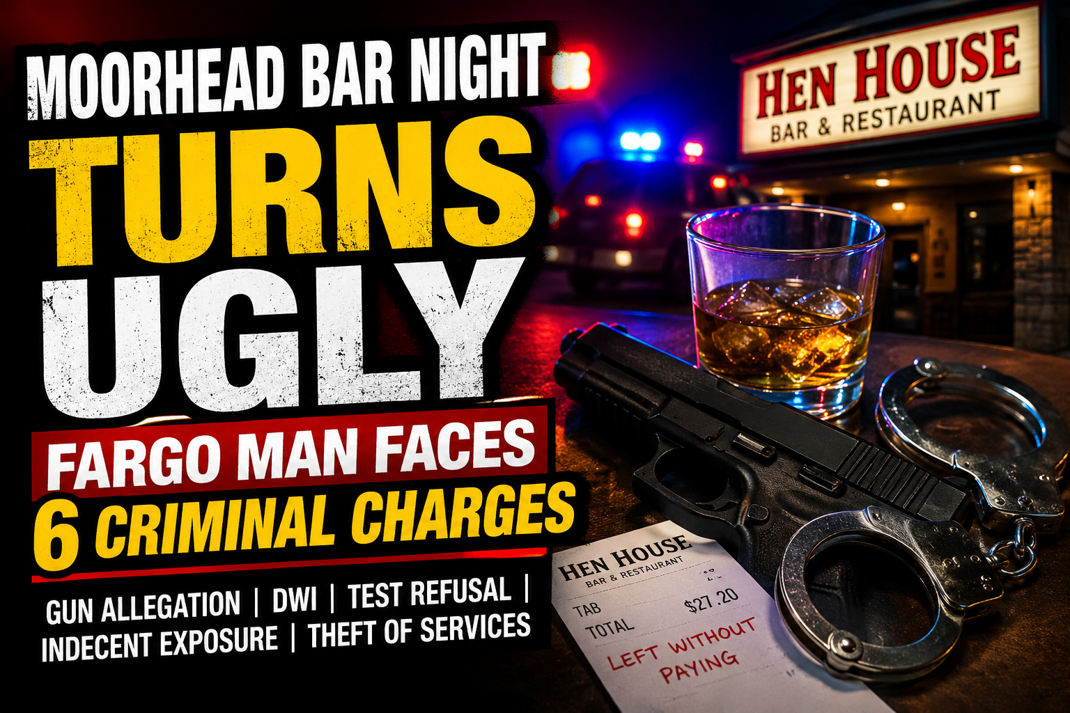 Moorhead Man Faces Six Charges After Bar Incident