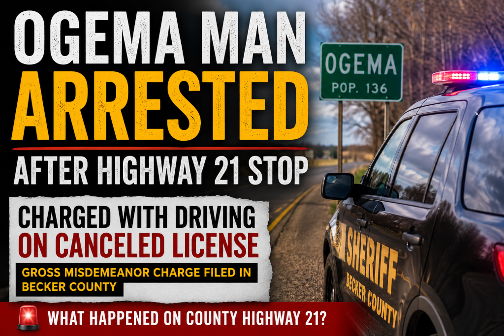 Ogema Man Charged After Highway 21 Stop