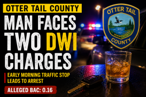 Otter Tail County Man Faces Two DWI Charges